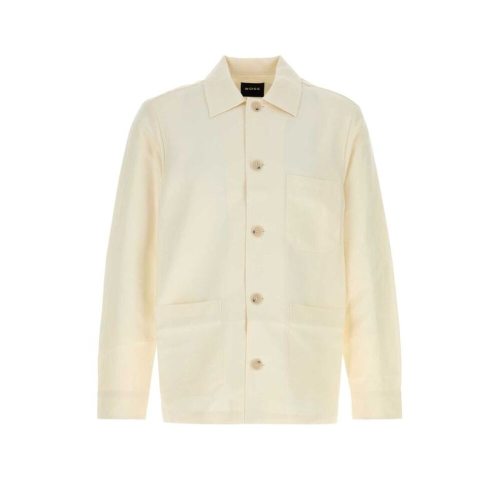 Boss Men Ivory Jersey Shirt